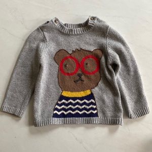Baby Boden bear print 18-24 sweater